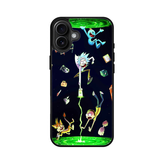 Rick And Morty Portal Fall iPhone 16 / 16 Plus Case