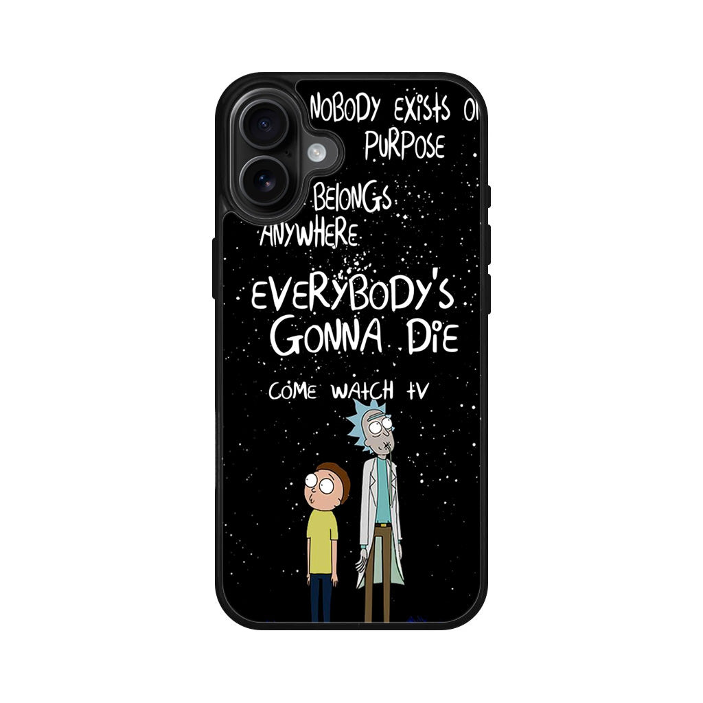 Rick And Morty Quotes iPhone 16 / 16 Plus Case