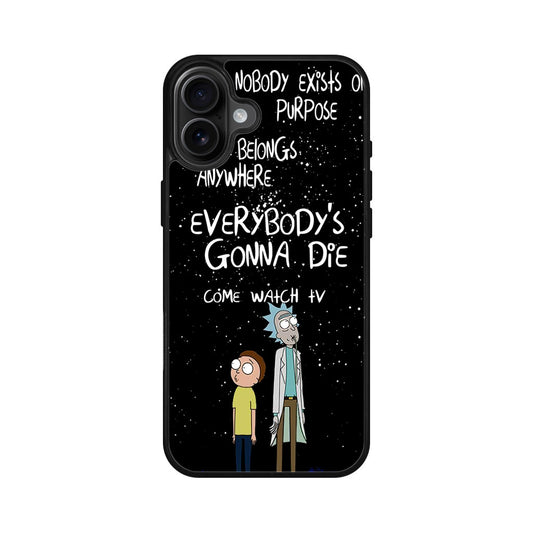 Rick And Morty Quotes iPhone 16 / 16 Plus Case