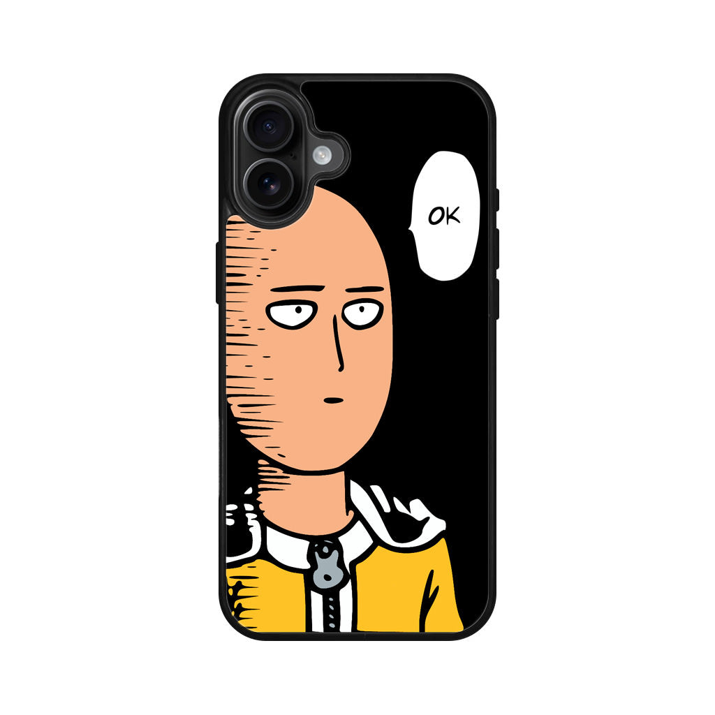 Saitama Poker Face iPhone 16 / 16 Plus Case