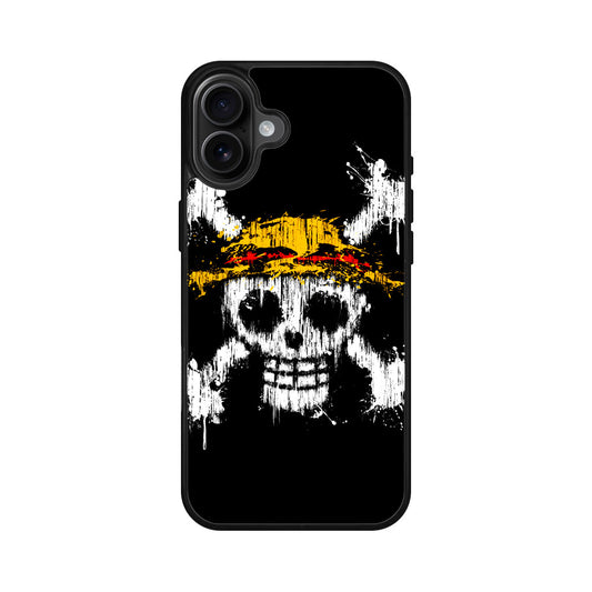 Straw Hat Pirate Logo Paint iPhone 16 / 16 Plus Case