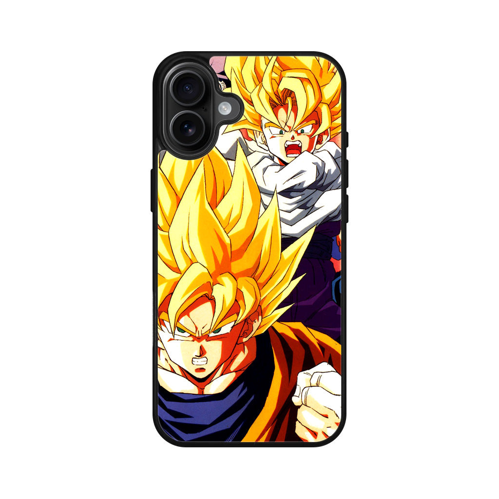 Super Saiyan Goku And Gohan iPhone 16 / 16 Plus Case