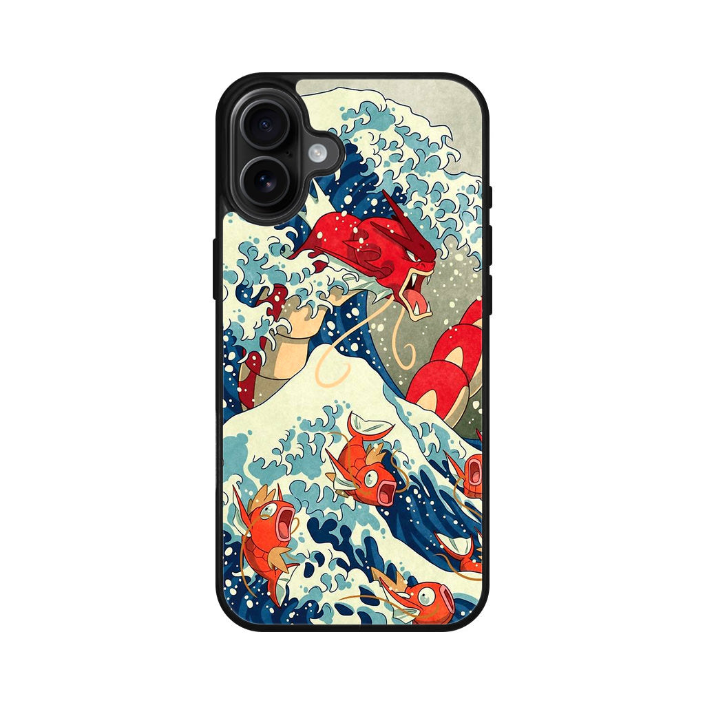 The Great Wave Of Gyarados iPhone 16 / 16 Plus Case