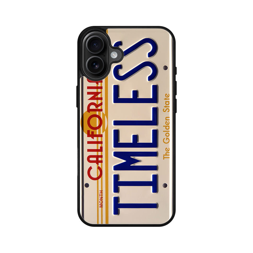 Back to the Future License Plate Timeless iPhone 16 / 16 Plus Case