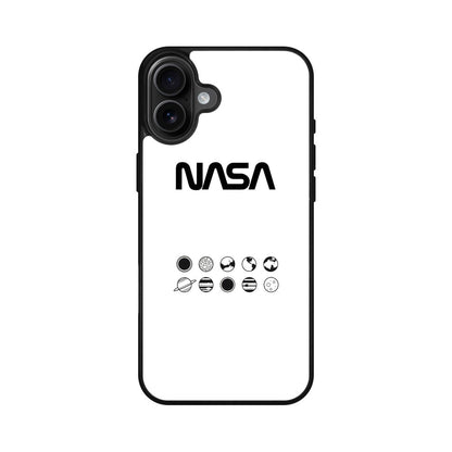 NASA Minimalist White iPhone 16 / 16 Plus Case