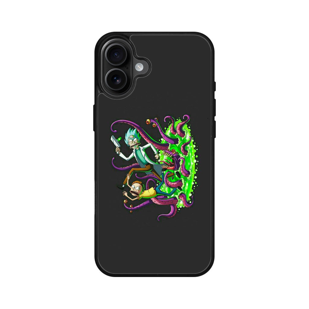 Rick And Morty Pass Through The Portal iPhone 16 / 16 Plus Case