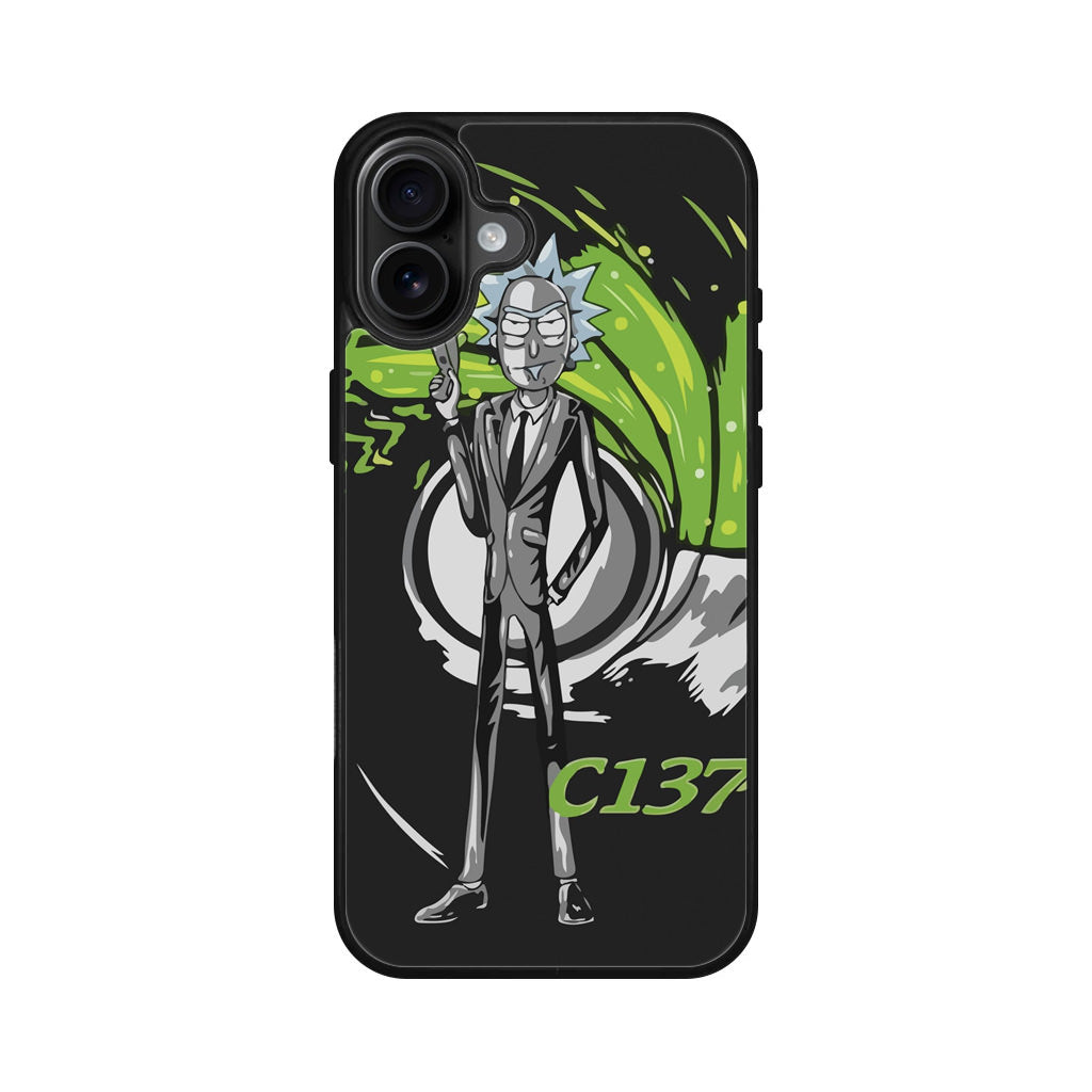 Rick Sanchez Agent C137 iPhone 16 / 16 Plus Case