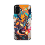 Charizard Inferno on Canvas iPhone 16 / 16 Plus Case