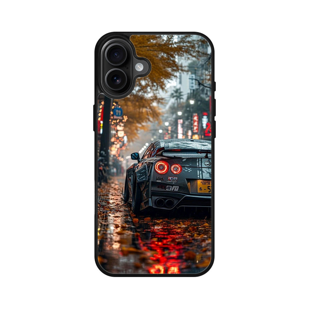 Neon Drift Autumn Streets iPhone 16 / 16 Plus Case