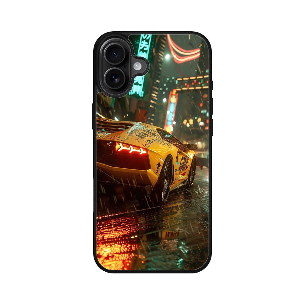 Night Drift Thunder Neon Streets iPhone 16 / 16 Plus Case