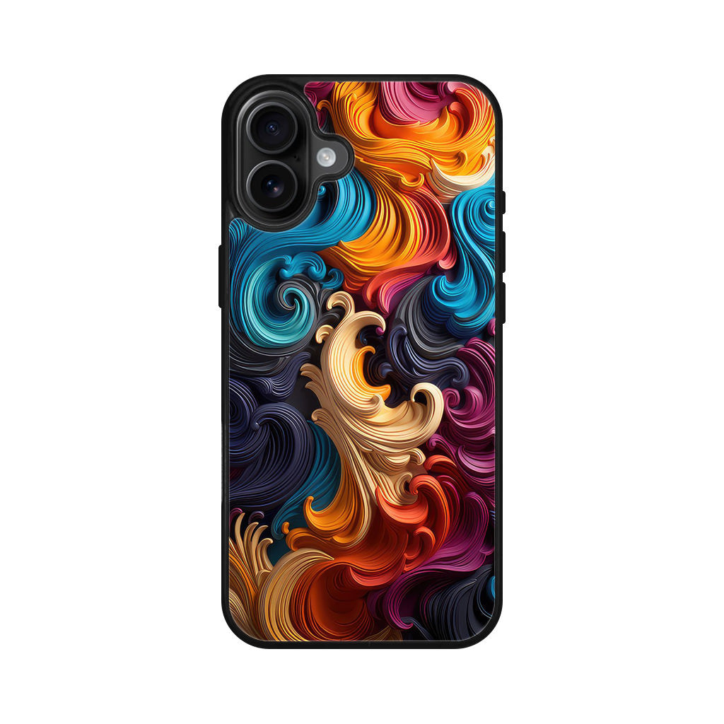 The Dance of Abstract Waves iPhone 16 / 16 Plus Case