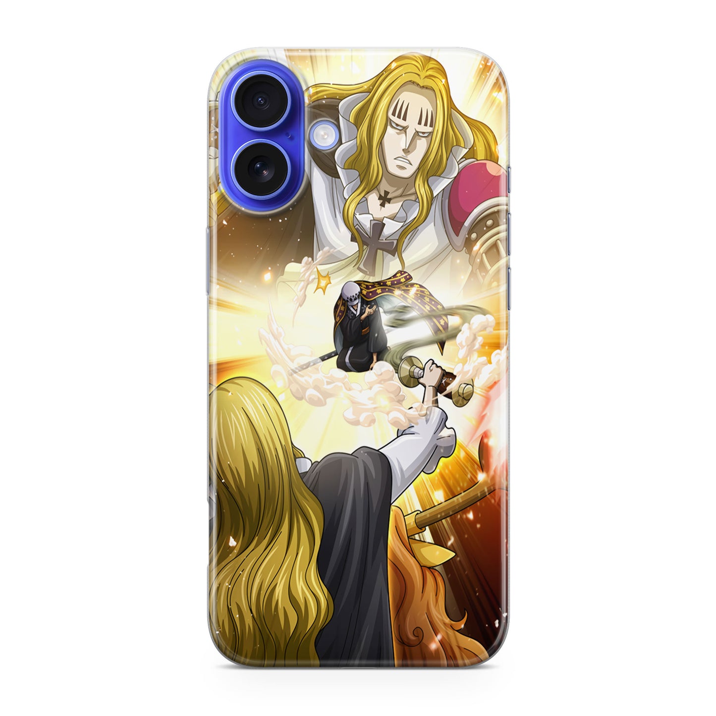 Hawkins Attacks Trafalgar Law iPhone 16 / 16 Plus Case