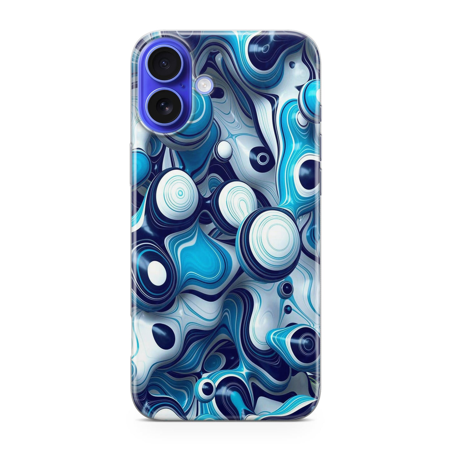 Abstract Art All Blue iPhone 16 / 16 Plus Case