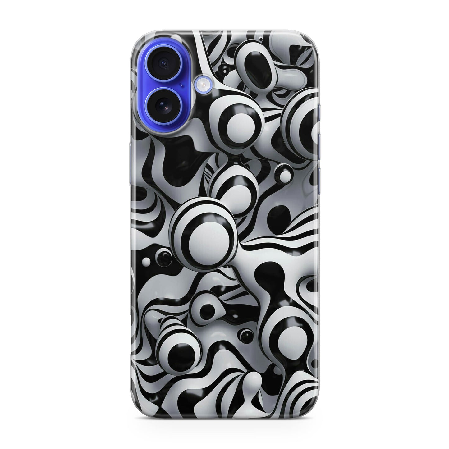 Abstract Art Black White iPhone 16 / 16 Plus Case