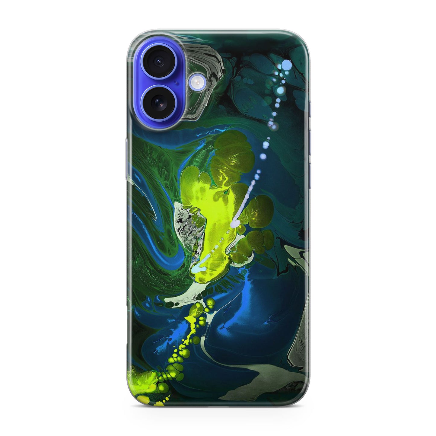 Abstract Green Blue Art iPhone 16 / 16 Plus Case