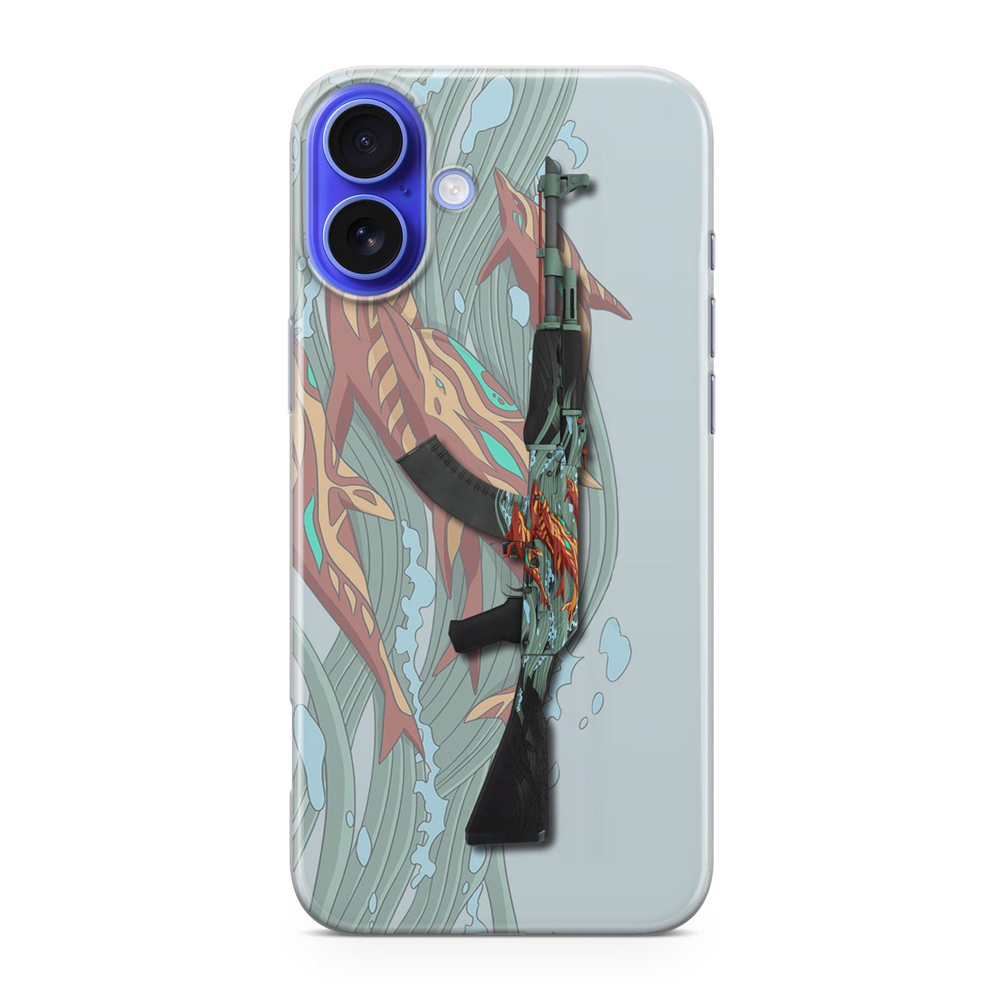 AK-47 Aquamarine Revenge iPhone 16 / 16 Plus Case