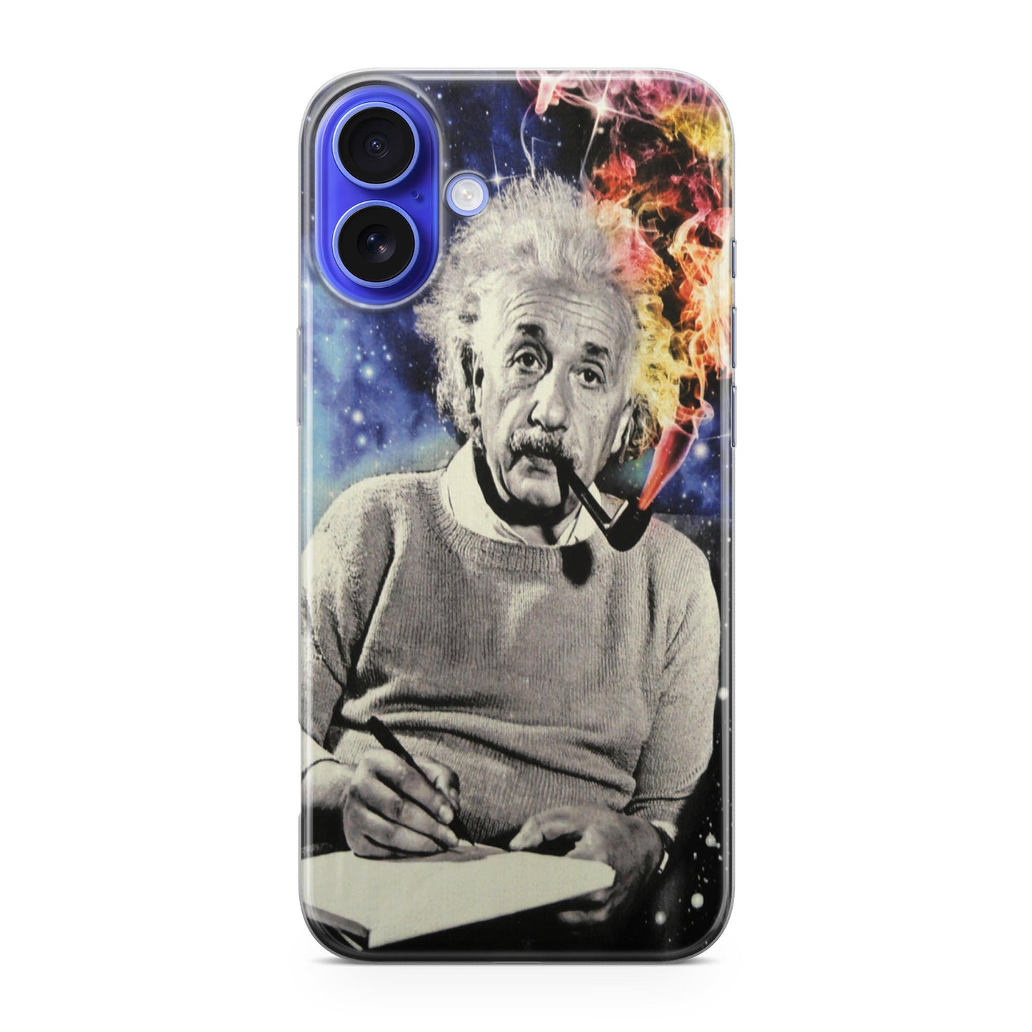 Albert Einstein Smoking iPhone 16 / 16 Plus Case