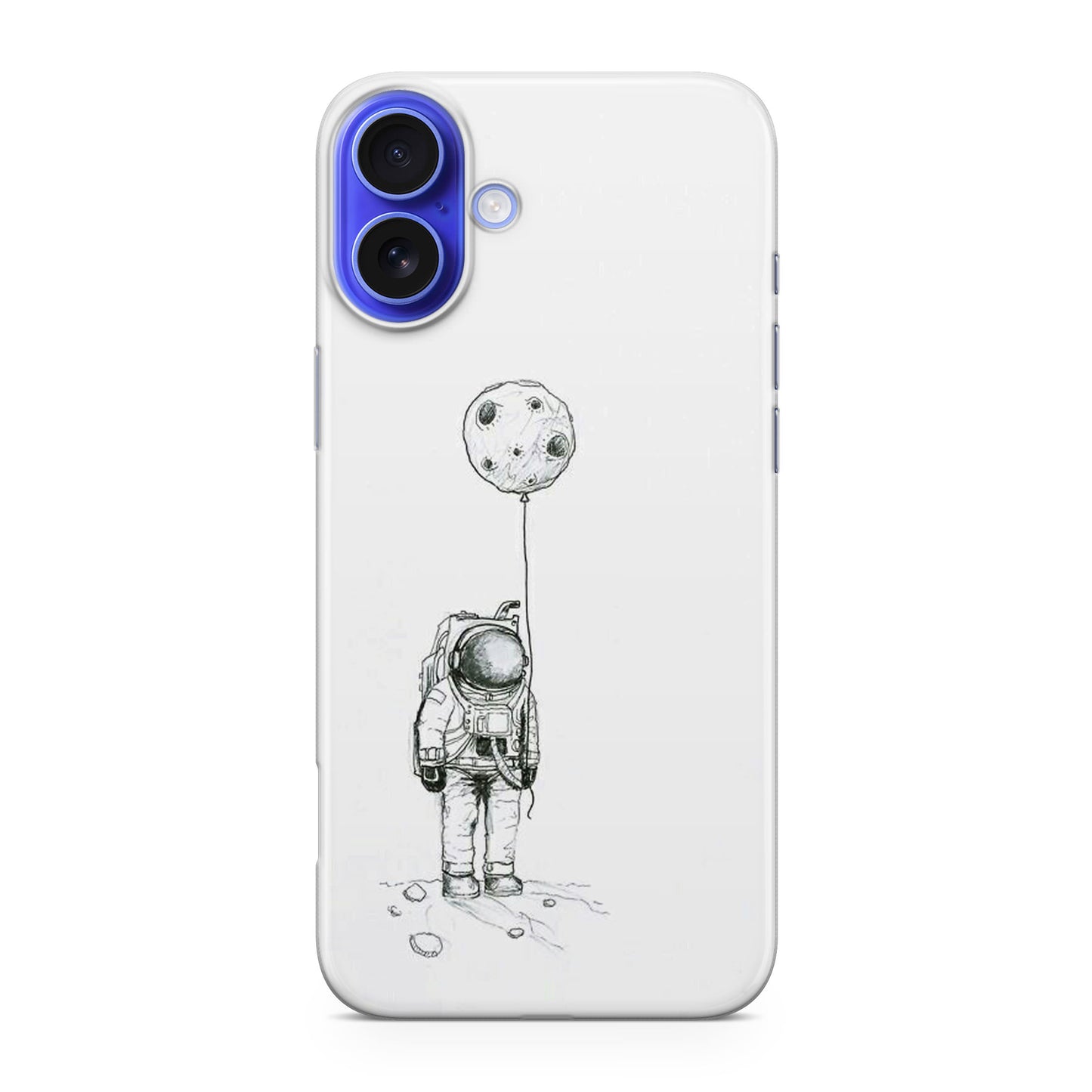 Astronaut Moon Balloon iPhone 16 / 16 Plus Case