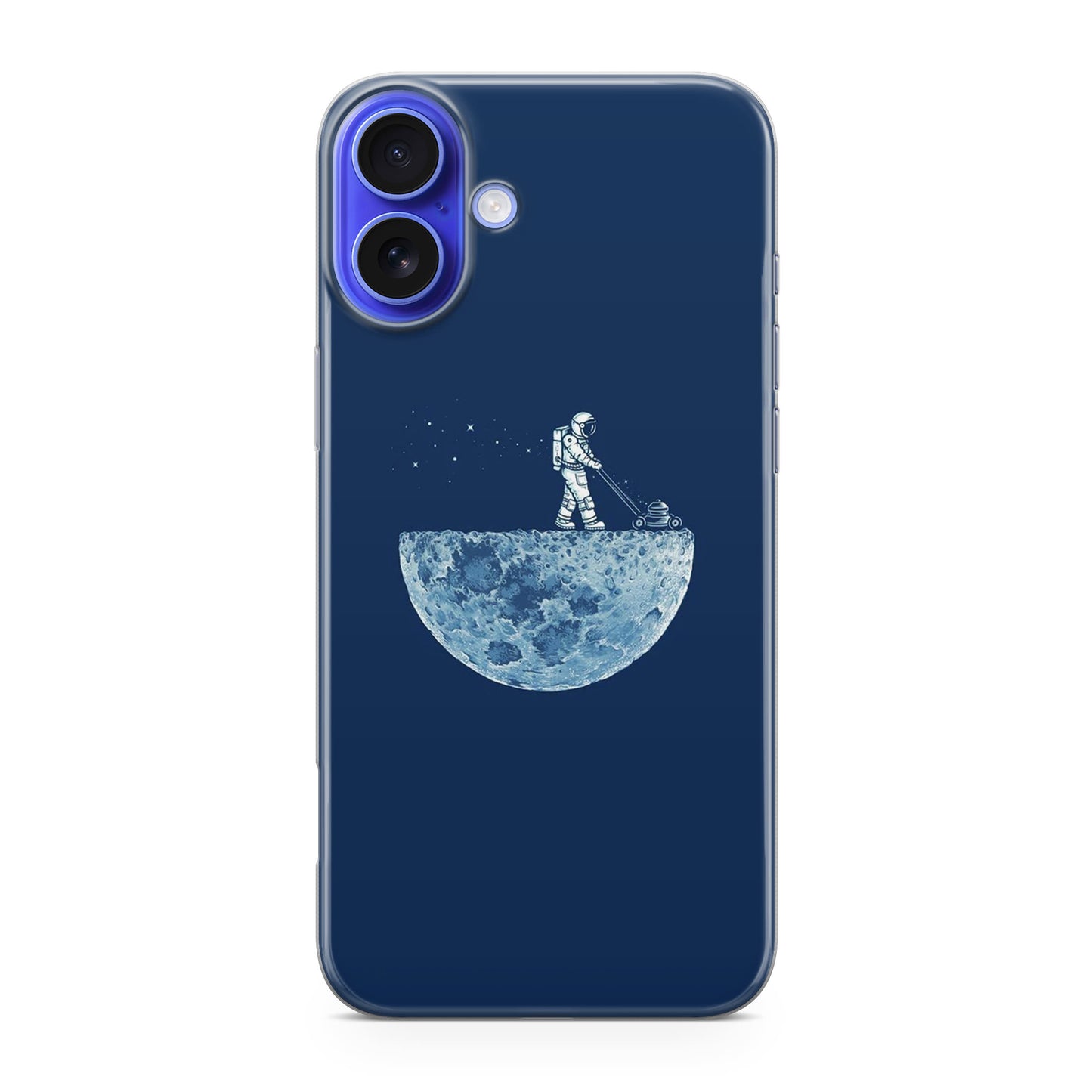 Astronaut Mowing The Moon iPhone 16 / 16 Plus Case