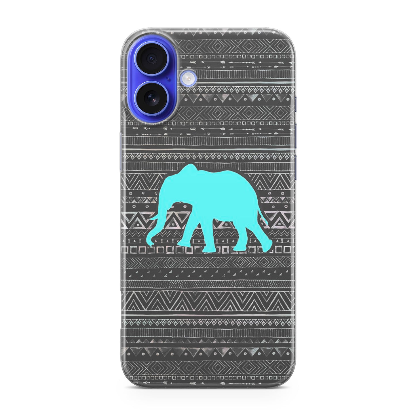 Aztec Elephant Turquoise iPhone 16 / 16 Plus Case