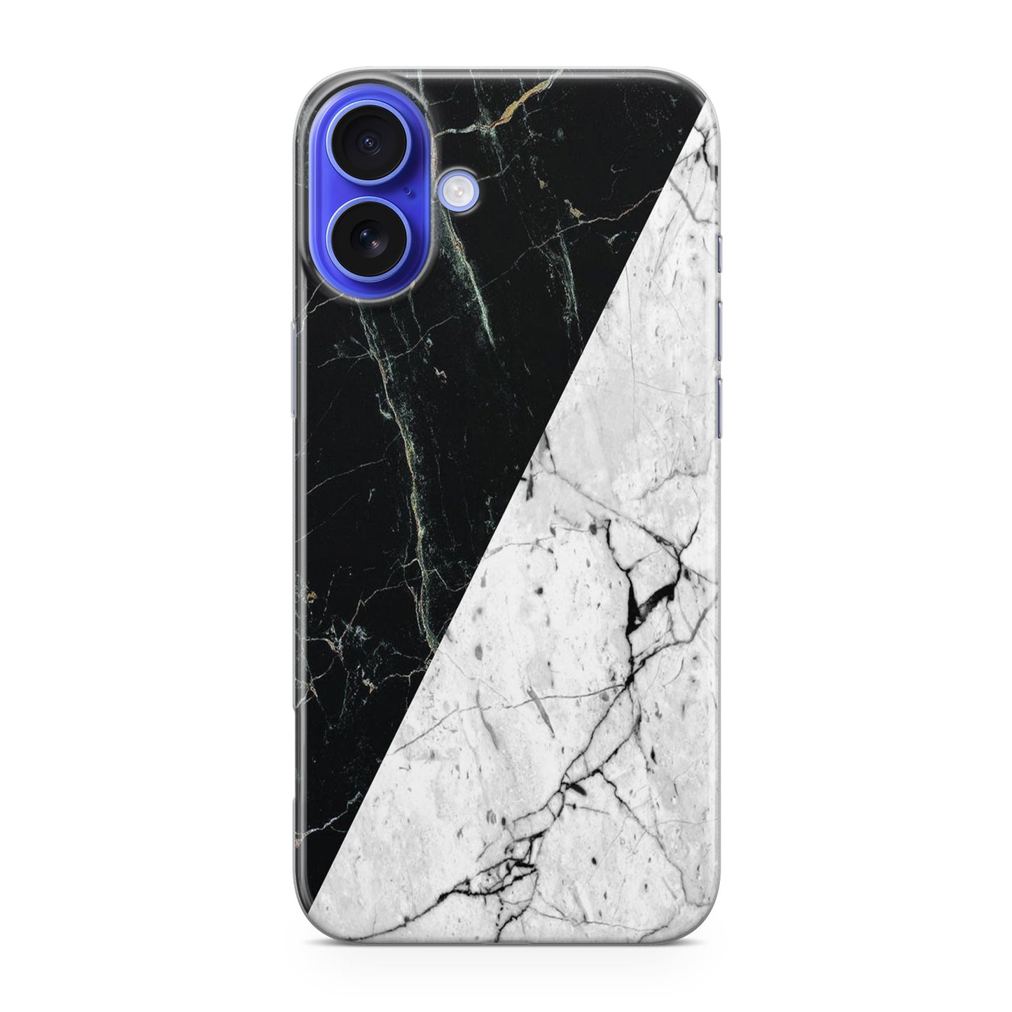 B&W Marble iPhone 16 / 16 Plus Case