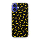 Bananas Fruit Pattern Black iPhone 16 / 16 Plus Case