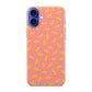 Bananas Fruit Pattern Pink iPhone 16 / 16 Plus Case