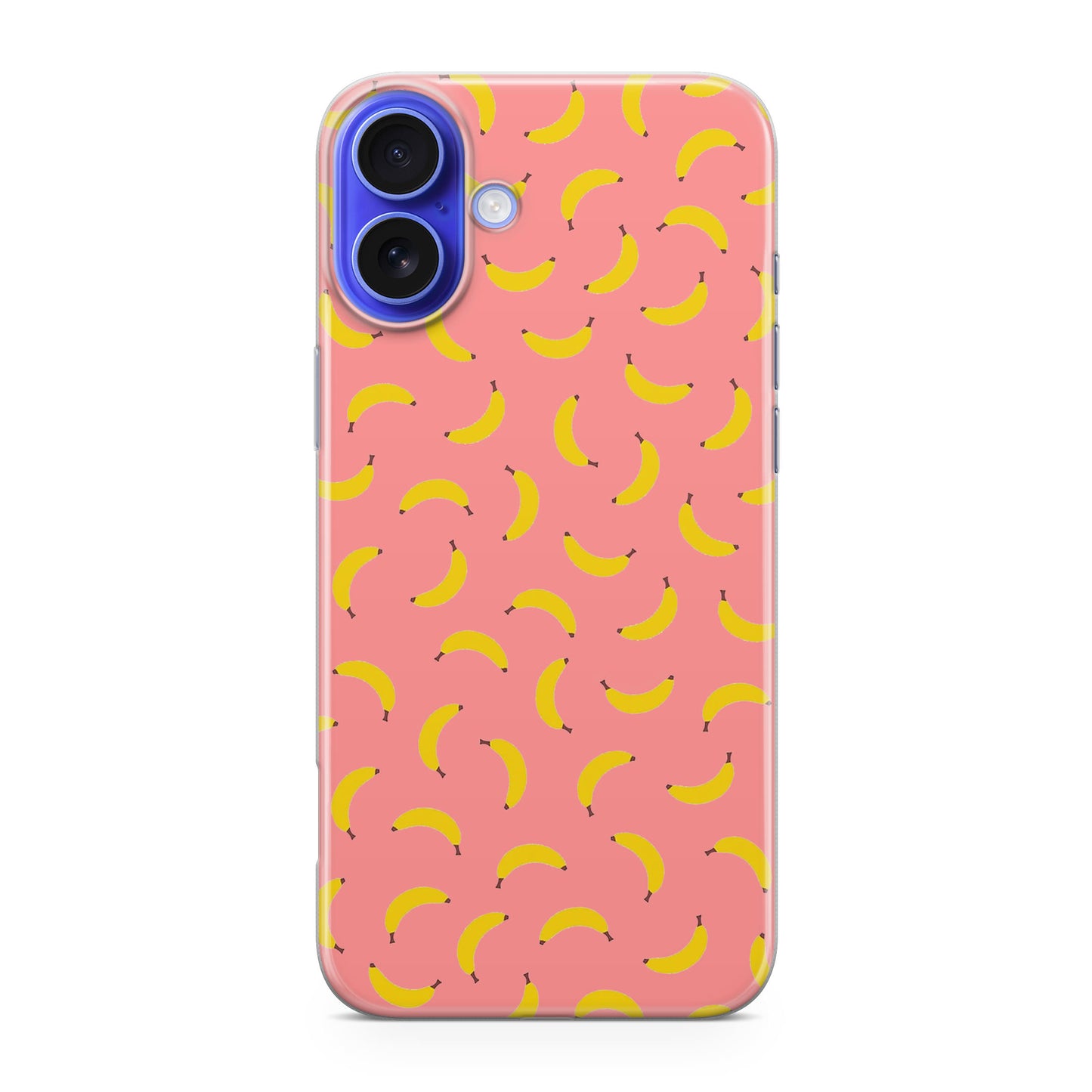 Bananas Fruit Pattern Pink iPhone 16 / 16 Plus Case