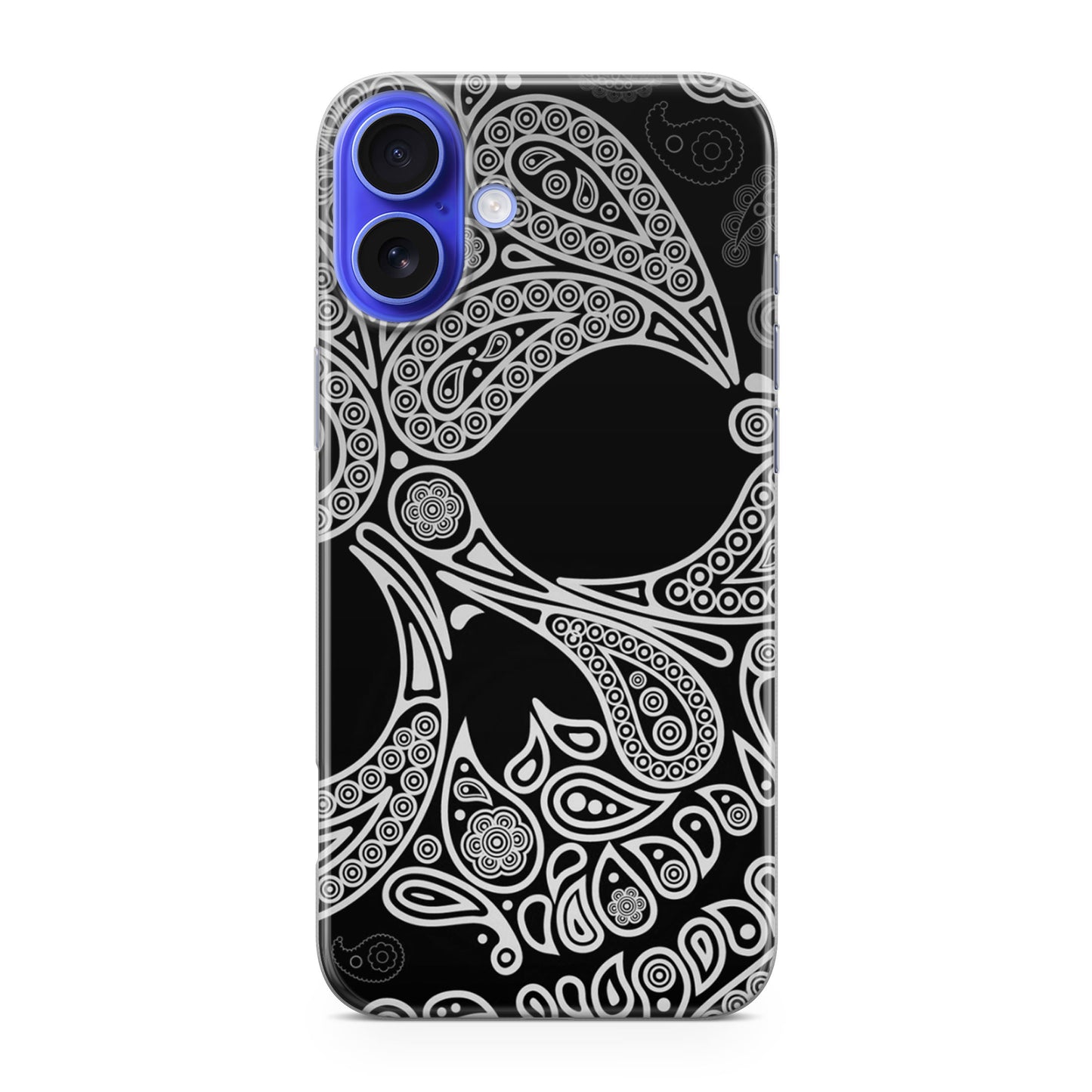 Black Skull iPhone 16 / 16 Plus Case