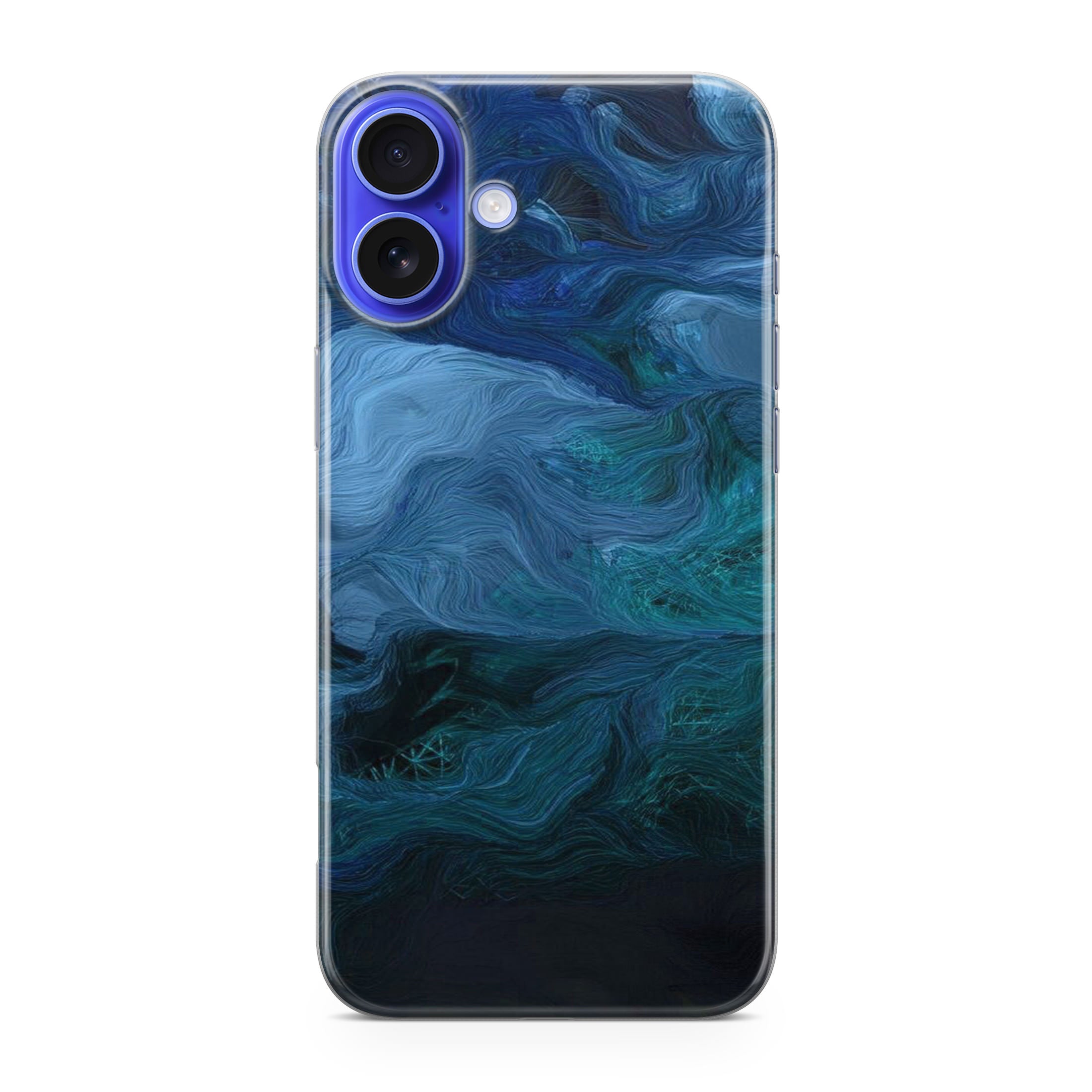 Blue Abstract Art iPhone 16 / 16 Plus Case