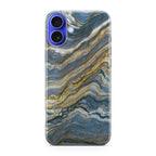 Blue Wave Marble iPhone 16 / 16 Plus Case