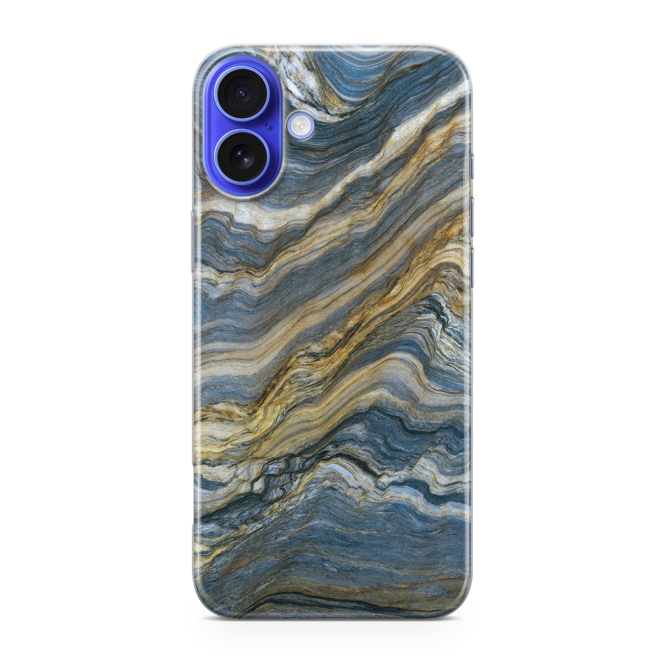 Blue Wave Marble iPhone 16 / 16 Plus Case