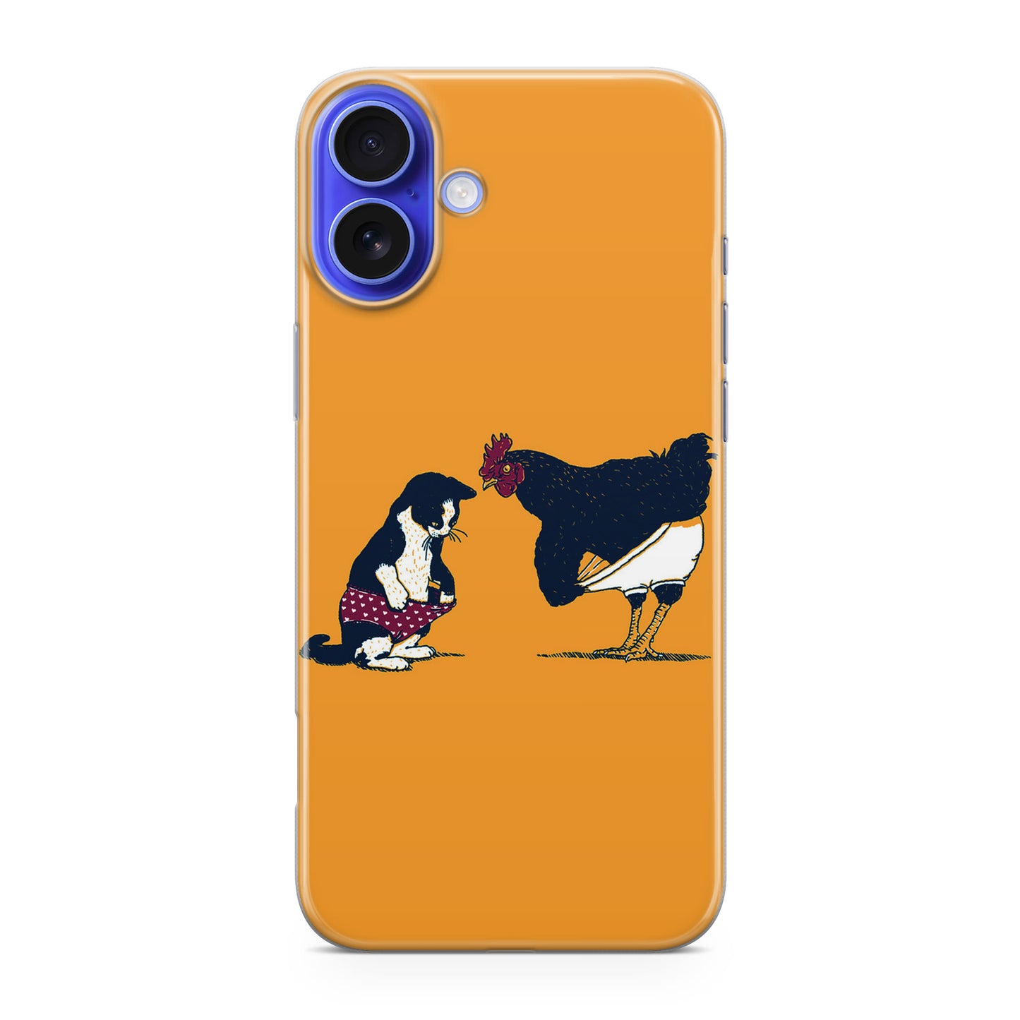 Cat Chicken Yellow Underwear Cute iPhone 16 / 16 Plus Case