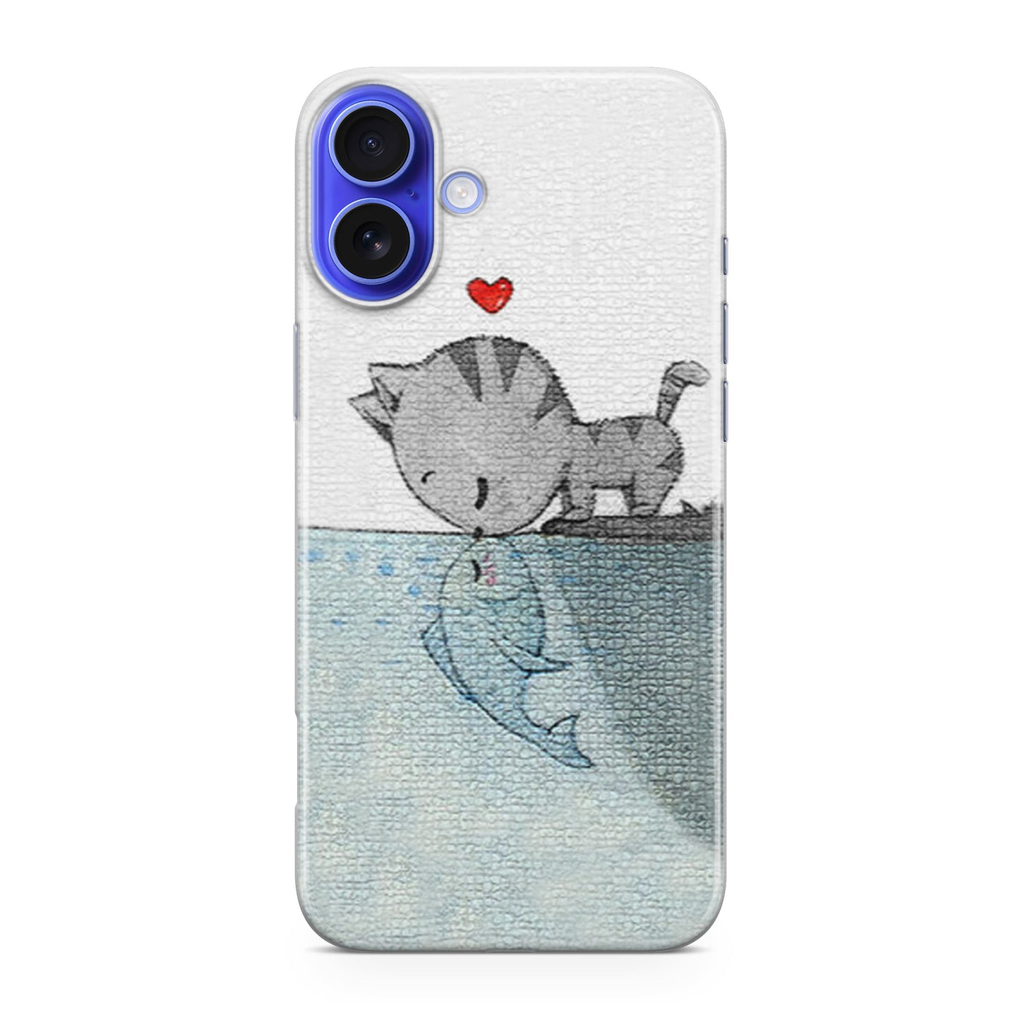 Cat Fish Kisses iPhone 16 / 16 Plus Case