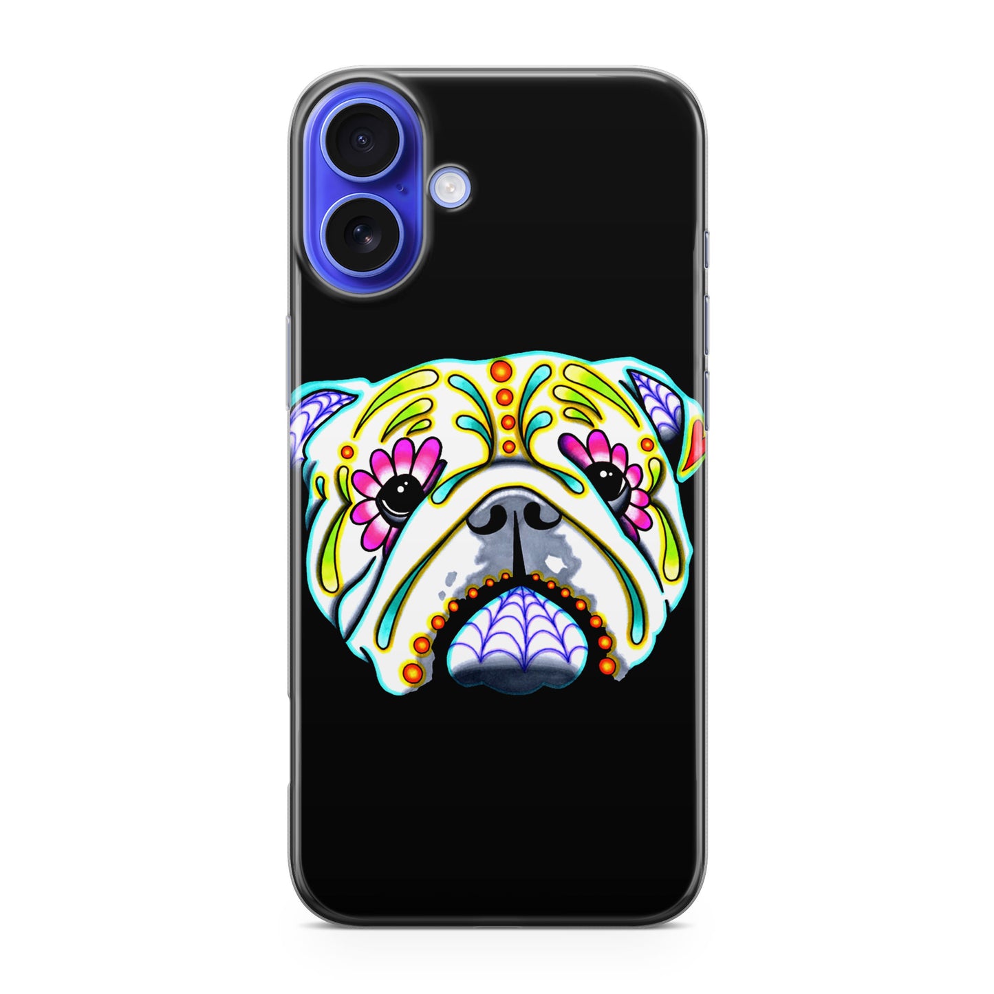 Colorful Bulldog Art iPhone 16 / 16 Plus Case