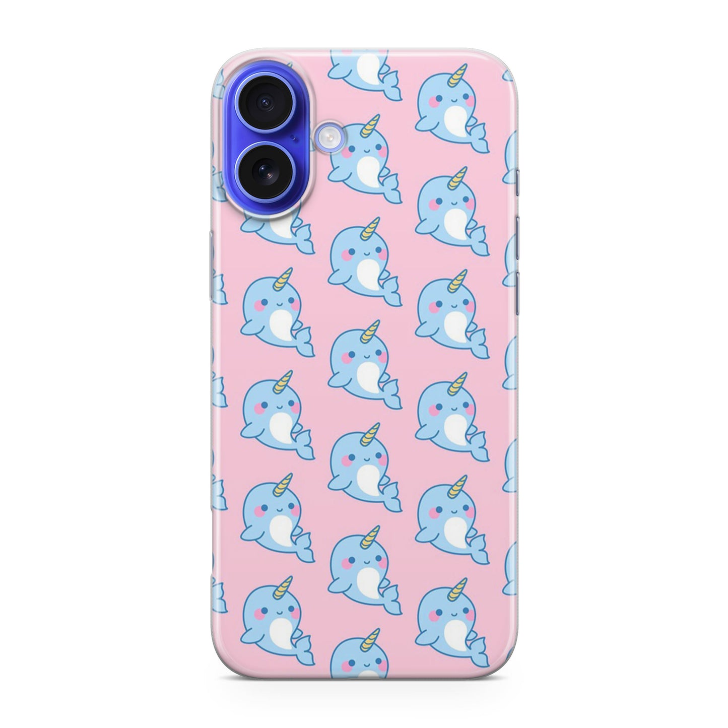 Horned Whales Pattern iPhone 16 / 16 Plus Case