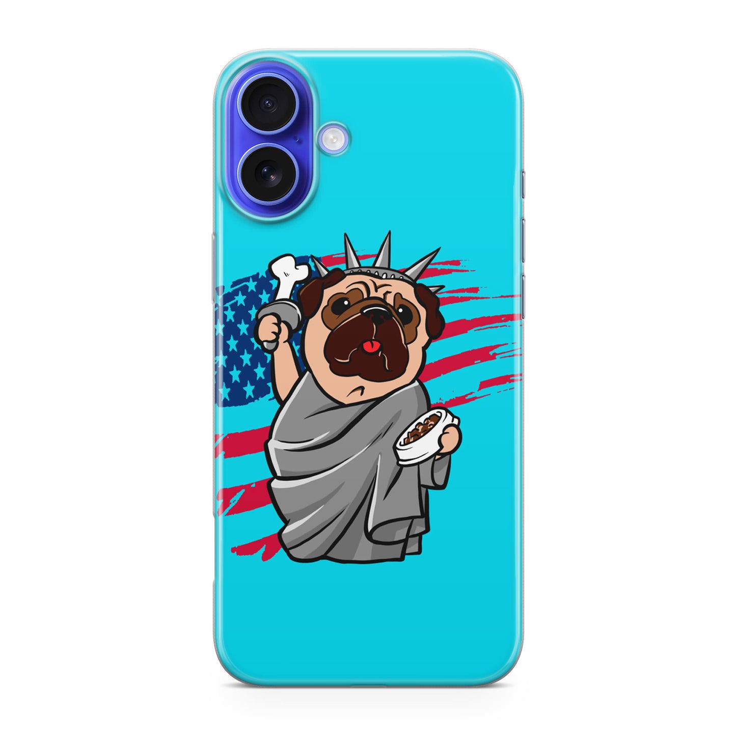 Independence Day Pug iPhone 16 / 16 Plus Case