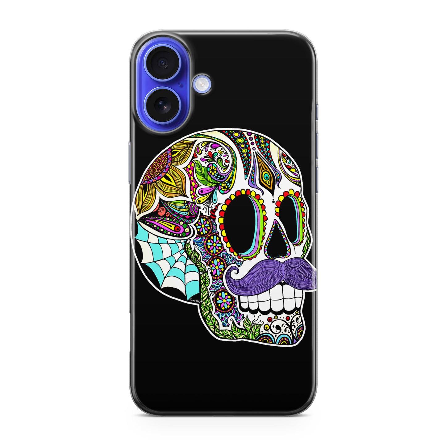 Mustache Sugar Skull iPhone 16 / 16 Plus Case