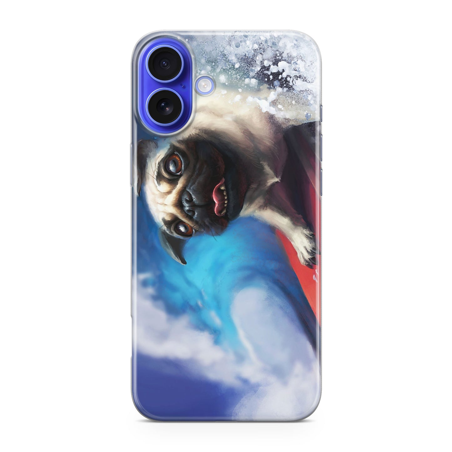 Pug Surfers iPhone 16 / 16 Plus Case