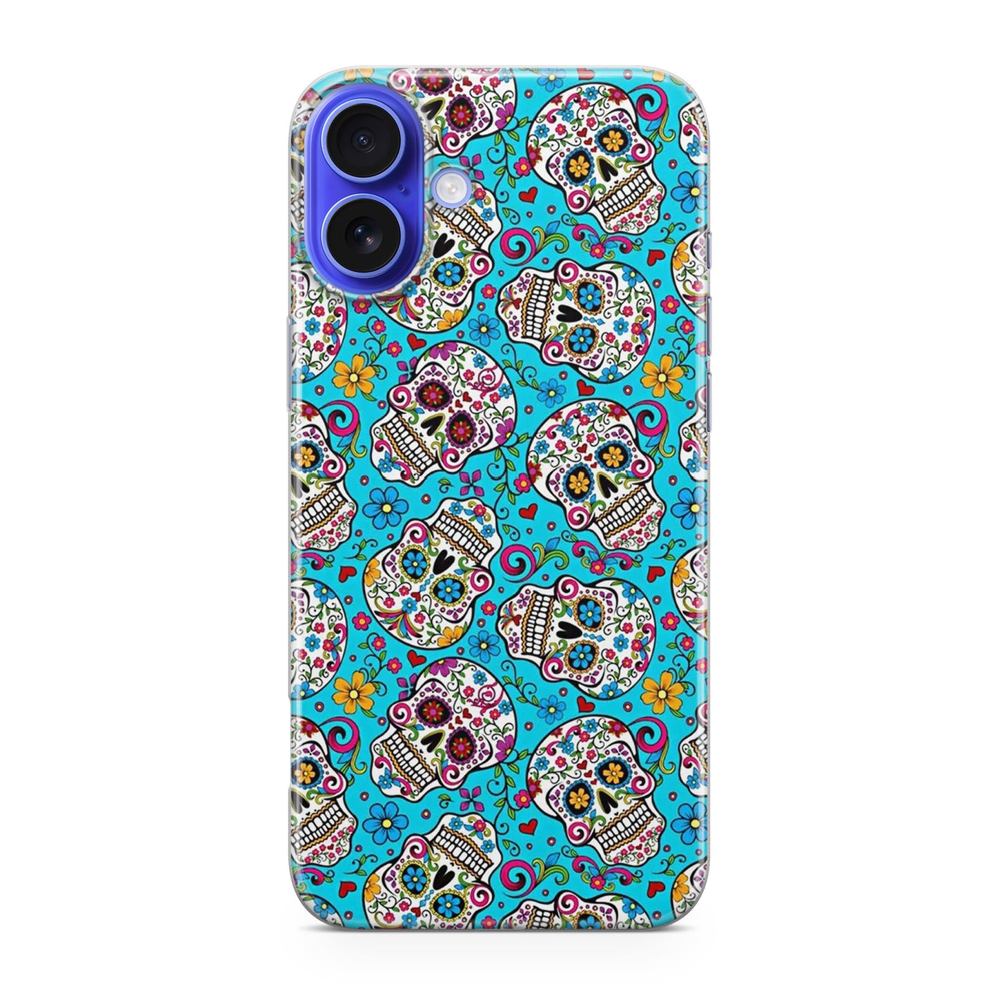 Skull Floral Sugar iPhone 16 / 16 Plus Case