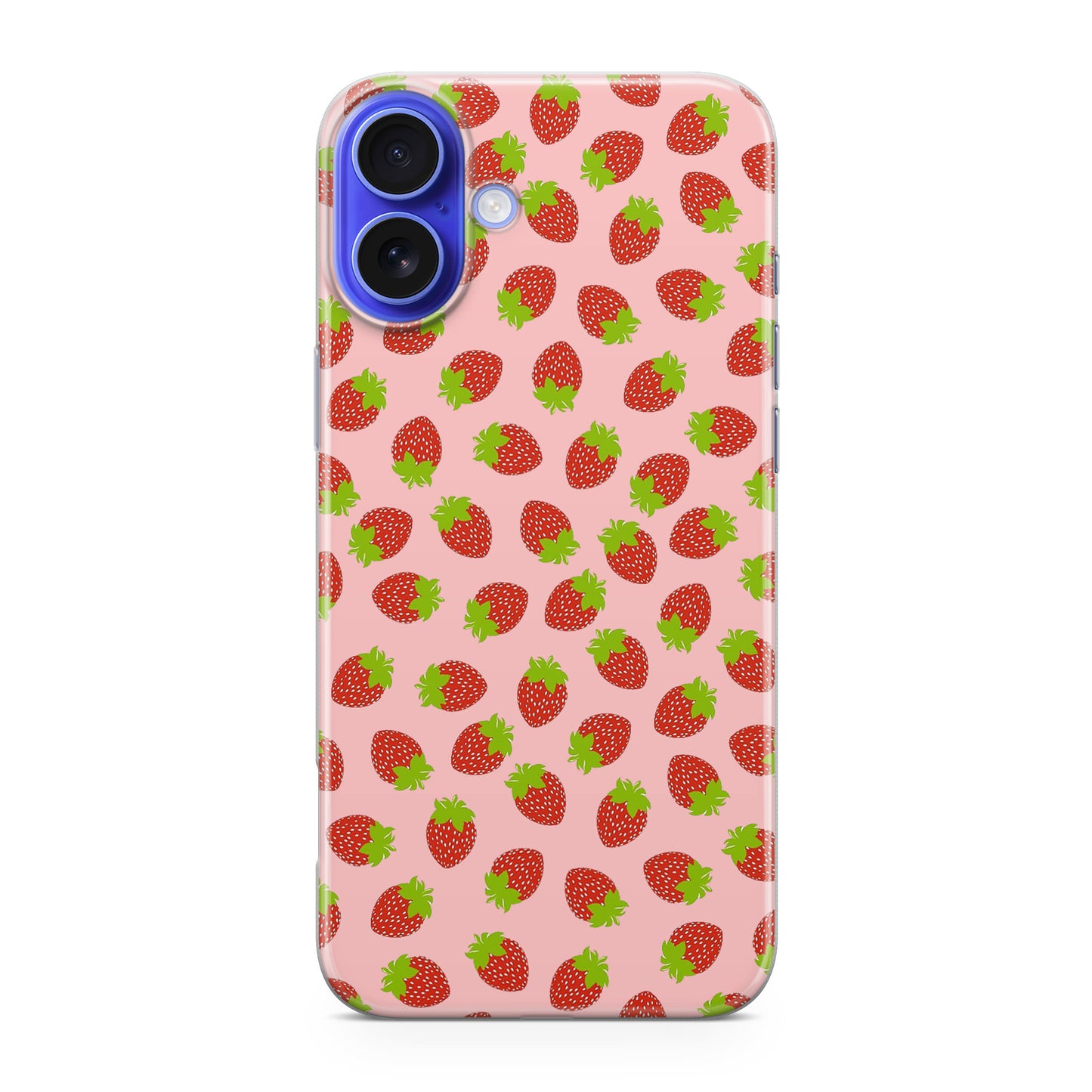 Strawberries Pattern iPhone 16 / 16 Plus Case