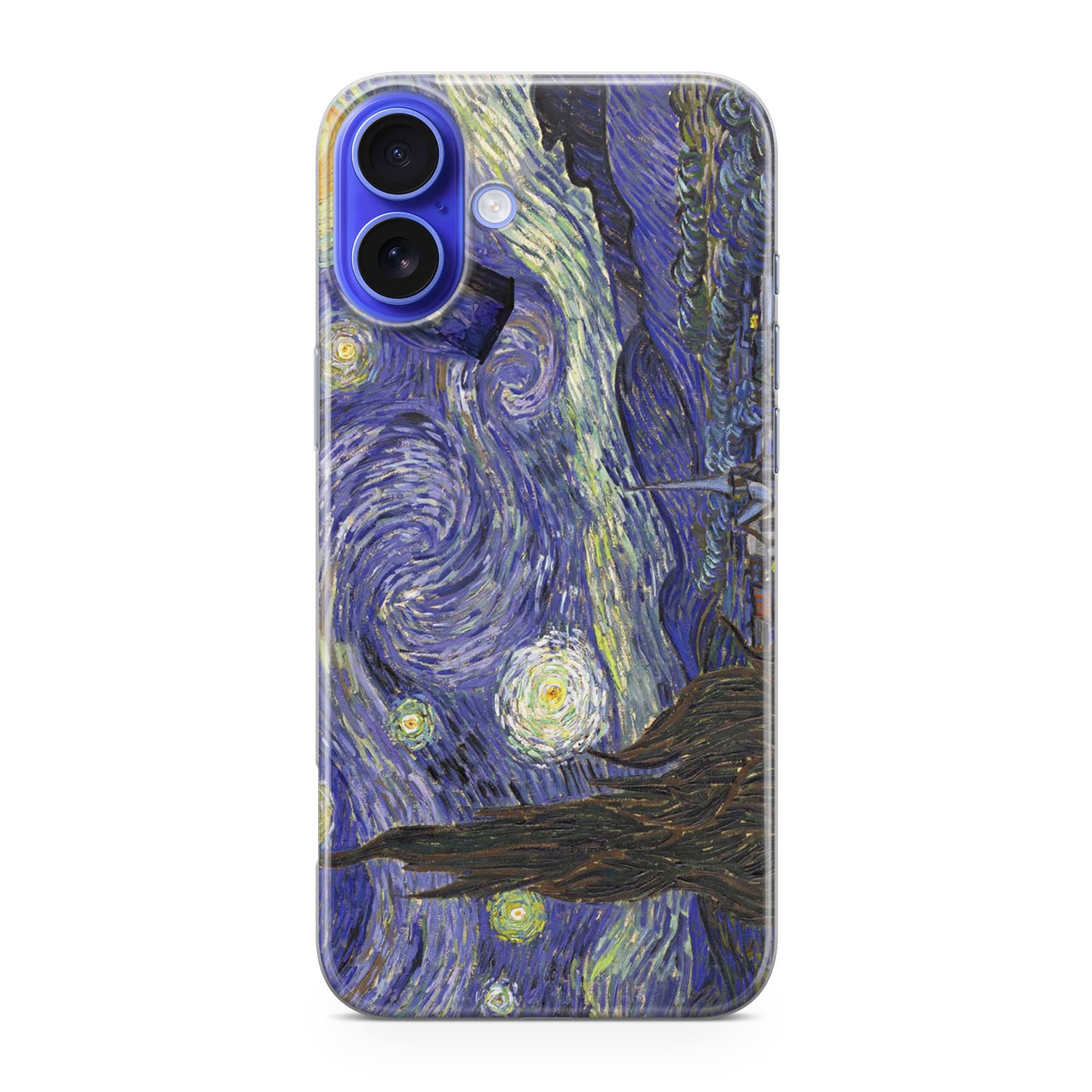 Dr Who Tardis In Van Gogh Starry Night iPhone 16 / 16 Plus Case