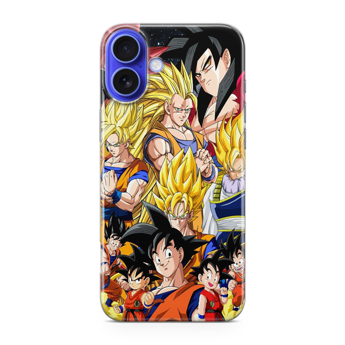 Dragon Ball Z Son Goku Transformation iPhone 16 / 16 Plus Case