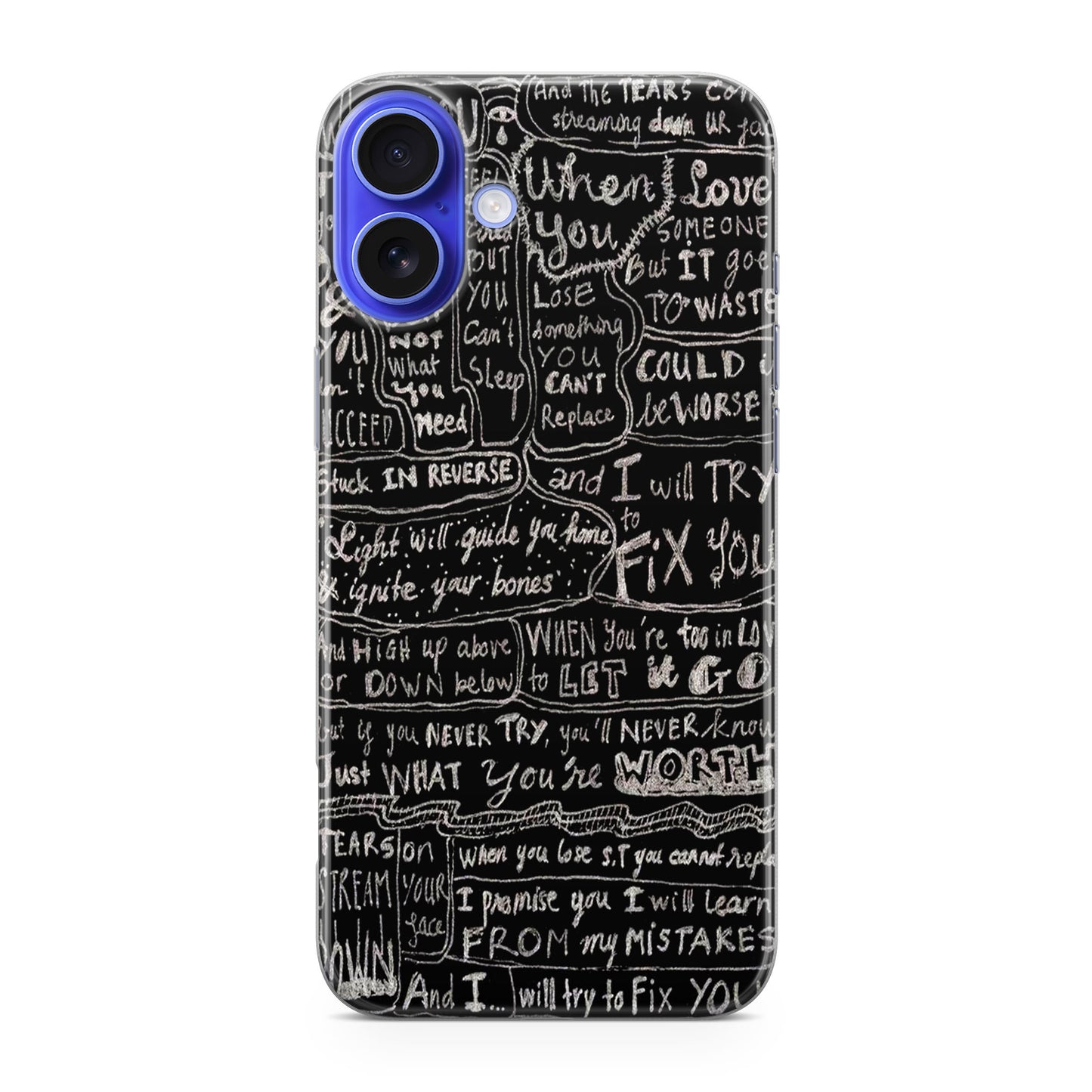 Fix You Lyrics iPhone 16 / 16 Plus Case