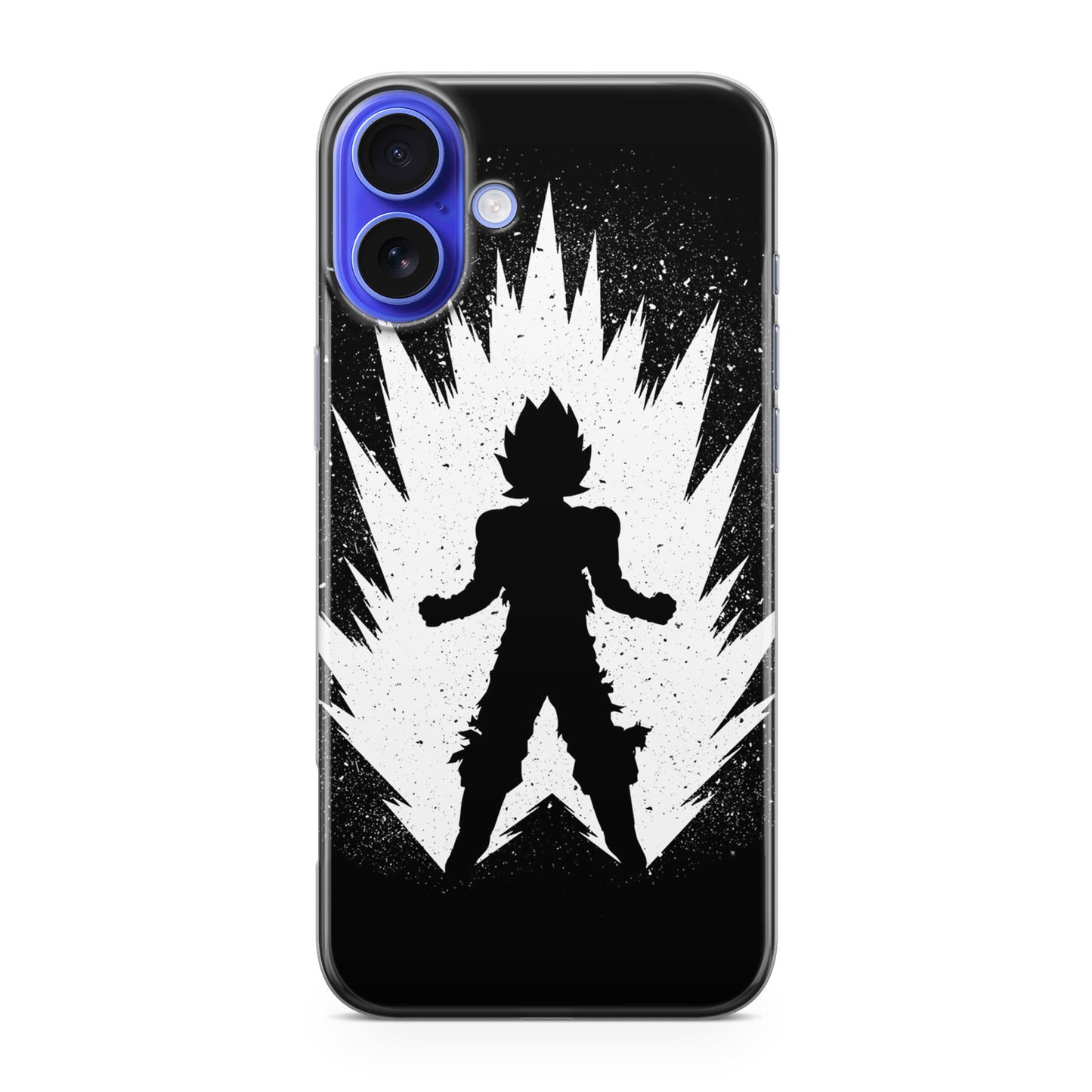 Goku Super Saiyan Black White iPhone 16 / 16 Plus Case