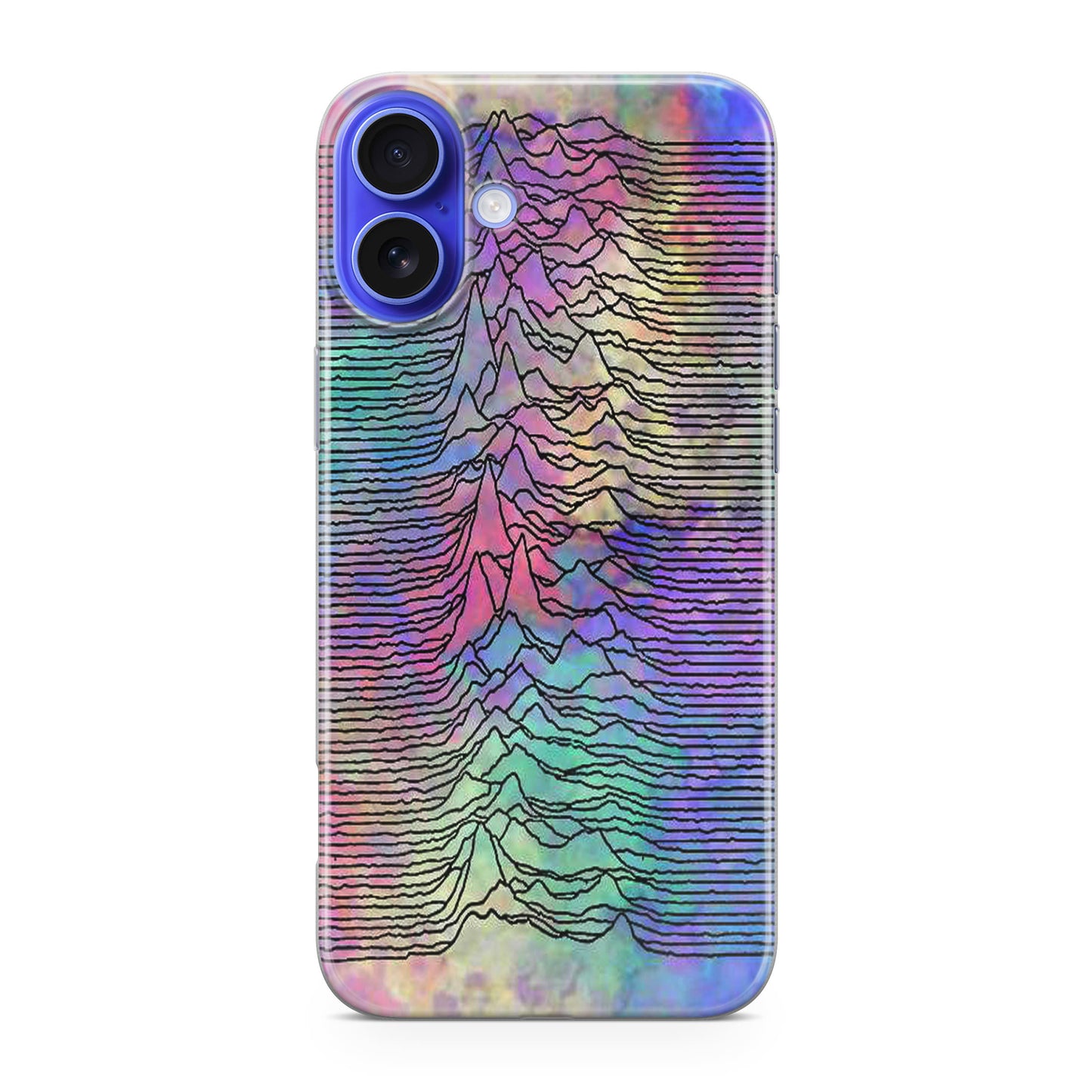 Joy Division Unknown Pleasures Colorful iPhone 16 / 16 Plus Case