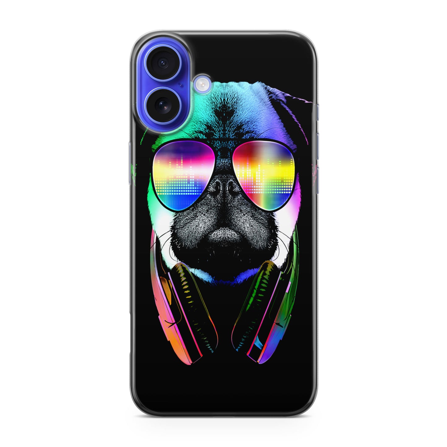 Music Lover Pug V iPhone 16 / 16 Plus Case