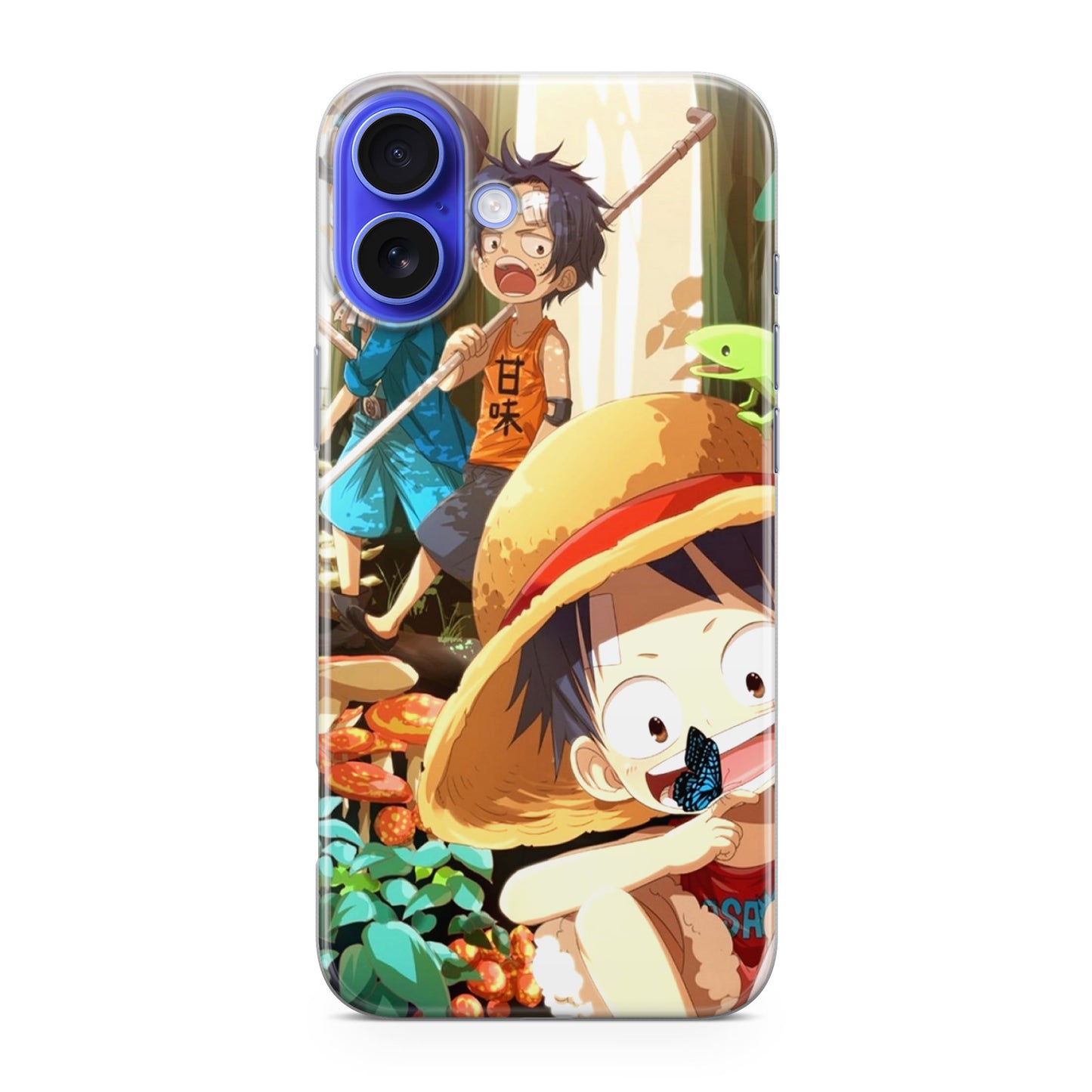 One Piece Little Sabo Ace Luffy Cute iPhone 16 / 16 Plus Case