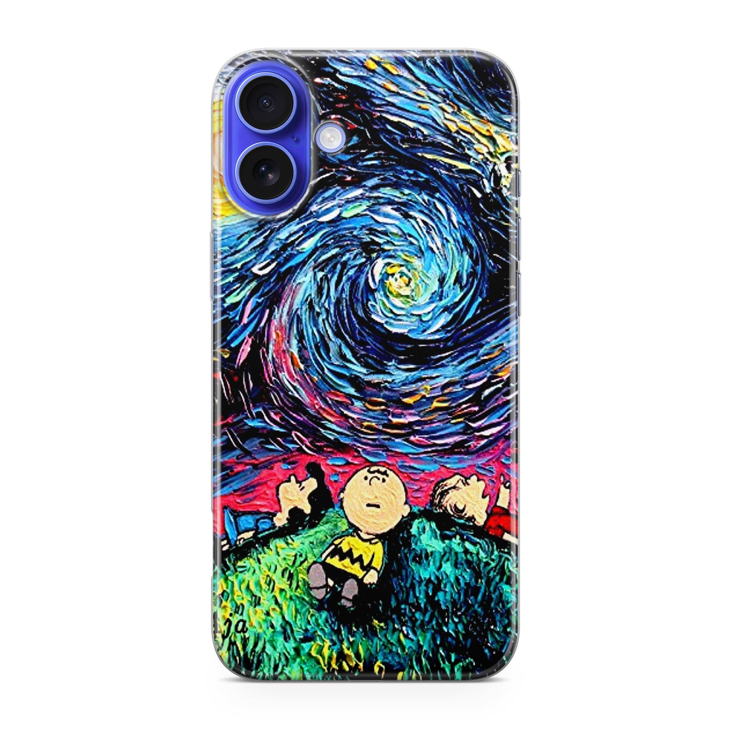 Peanuts At Starry Night iPhone 16 / 16 Plus Case