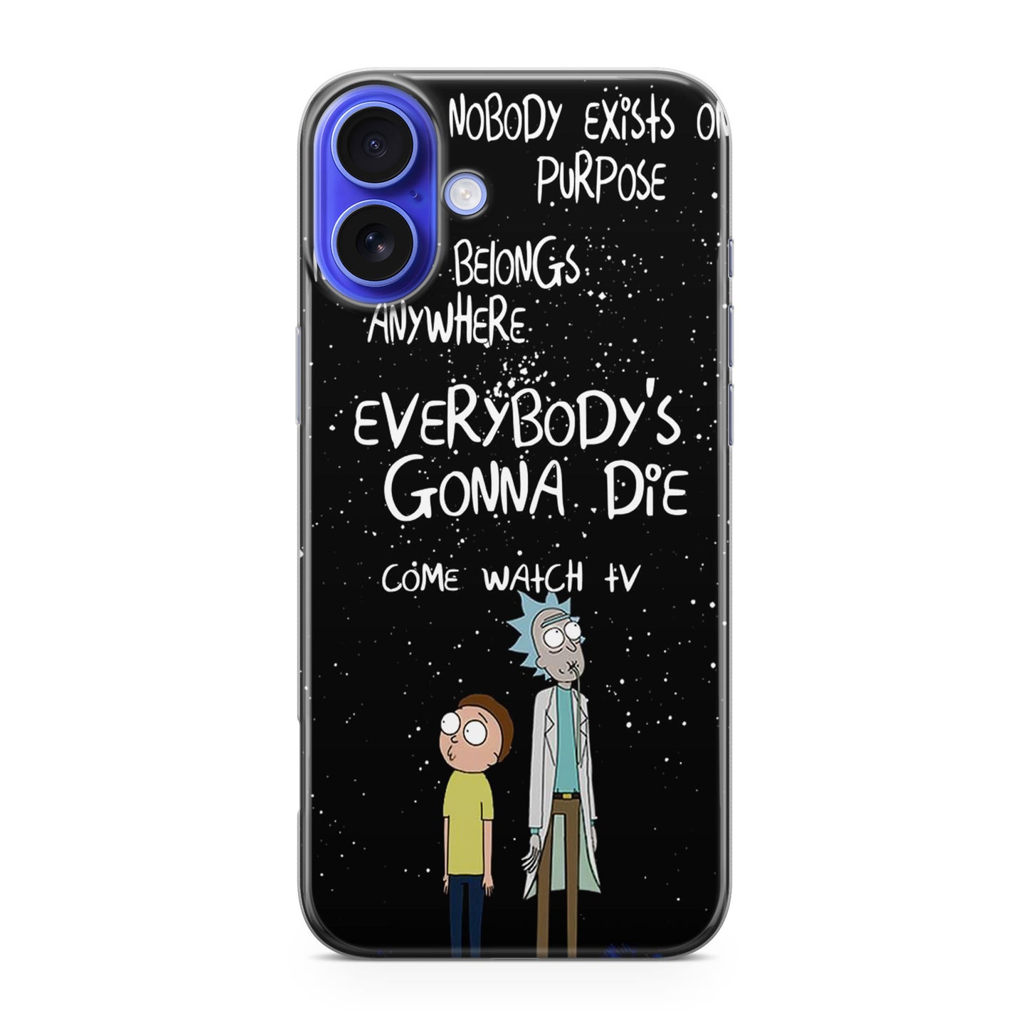 Rick And Morty Quotes iPhone 16 / 16 Plus Case